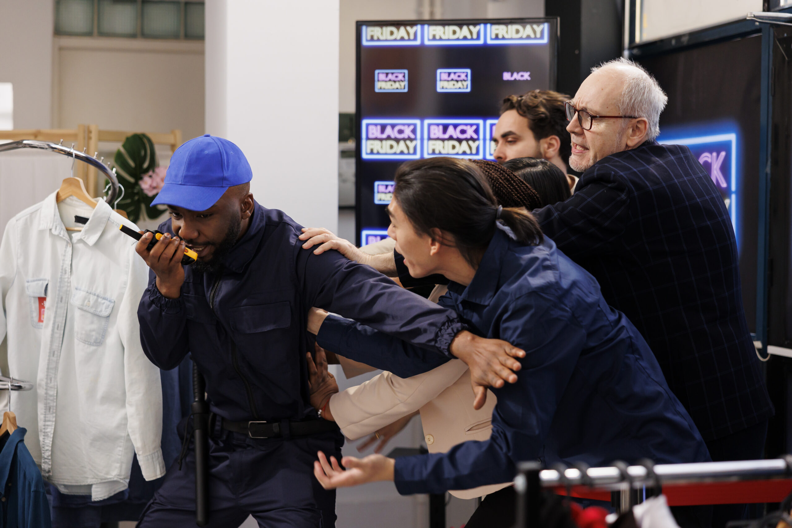 black friday shoppers break into store